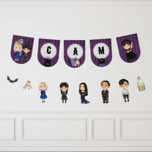 Banderines Editables Merlina Mod 2
