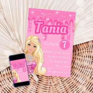 Invitacion Barbie Mod. 2
