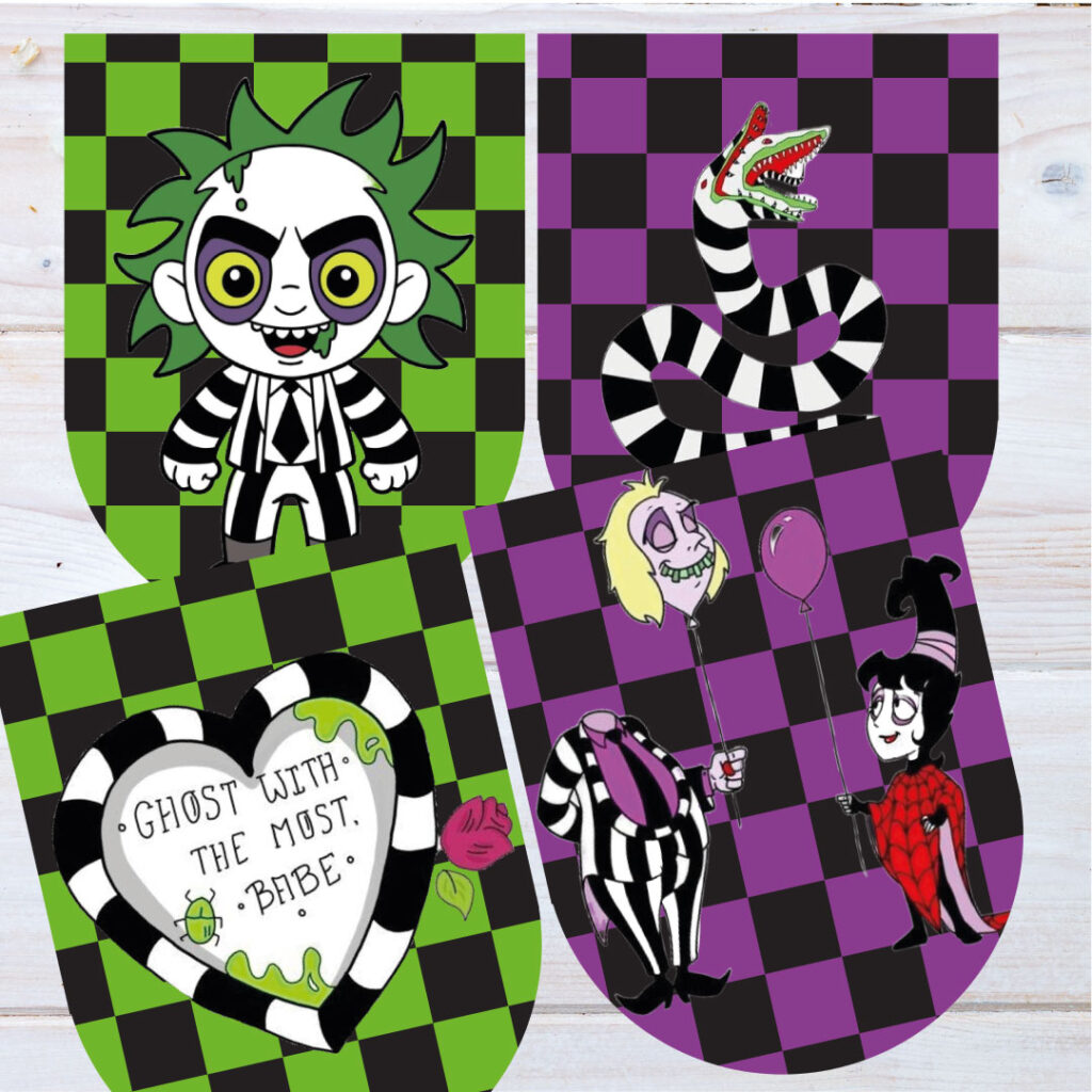 Banderines Editables BeetleJuice