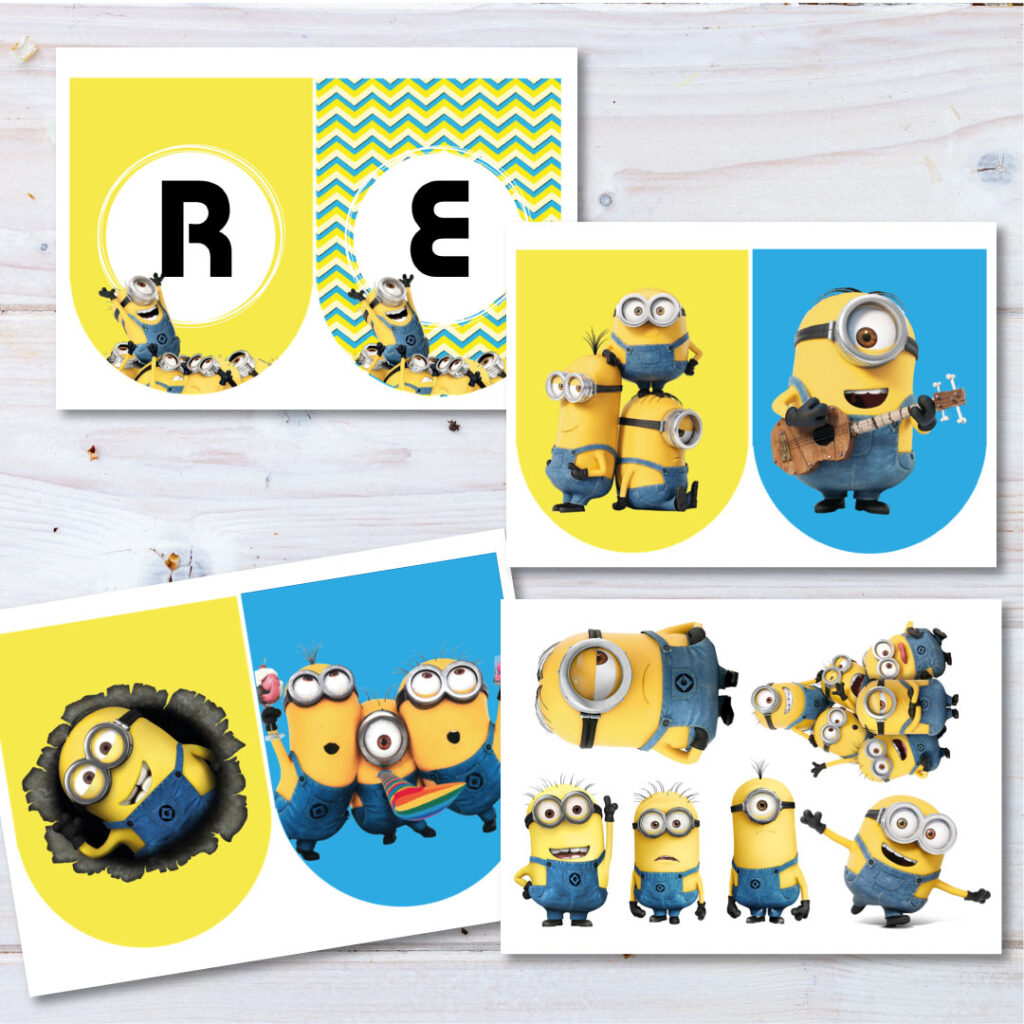 Banderines Editables Minions