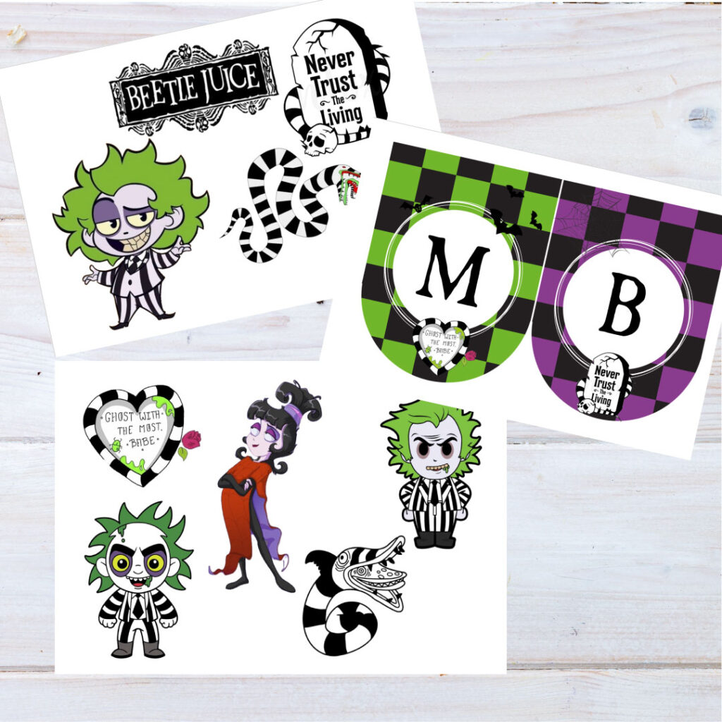 Banderines Editables BeetleJuice