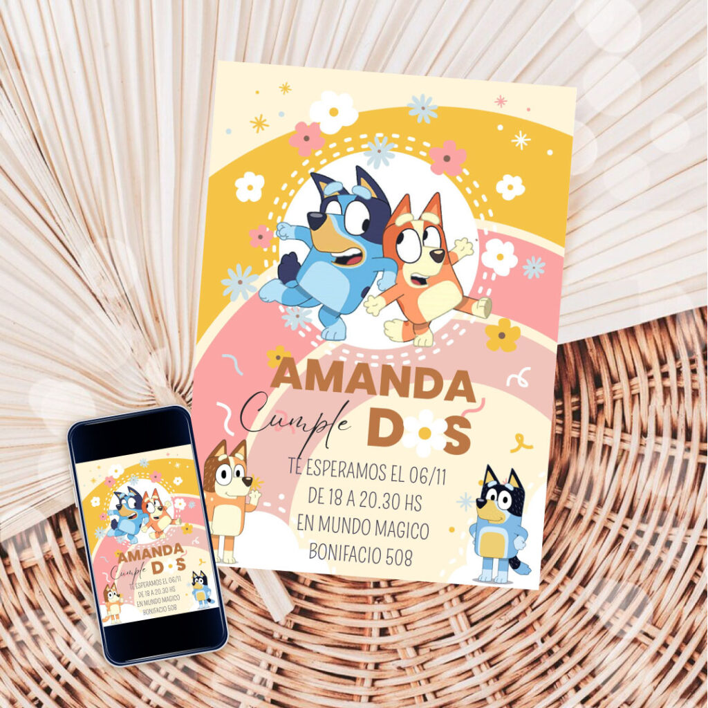Invitacion Bluey Mod.1