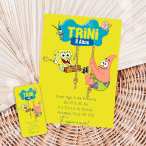 Invitacion Bob Esponja y Patricio