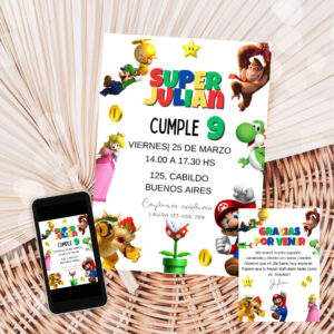 Invitacion Super Mario