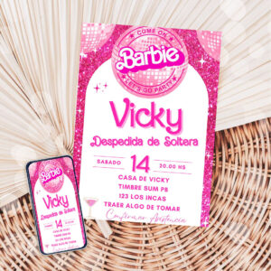 Invitacion Barbie Despedida de Soltera