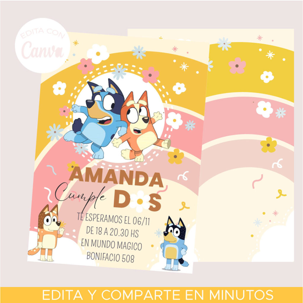 Invitacion Bluey Mod.1