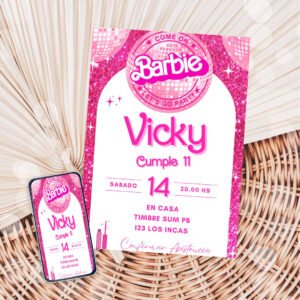 Invitacion Barbie Mod. 5