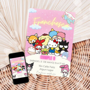 Invitacion Kawaii Melody & Kuromy