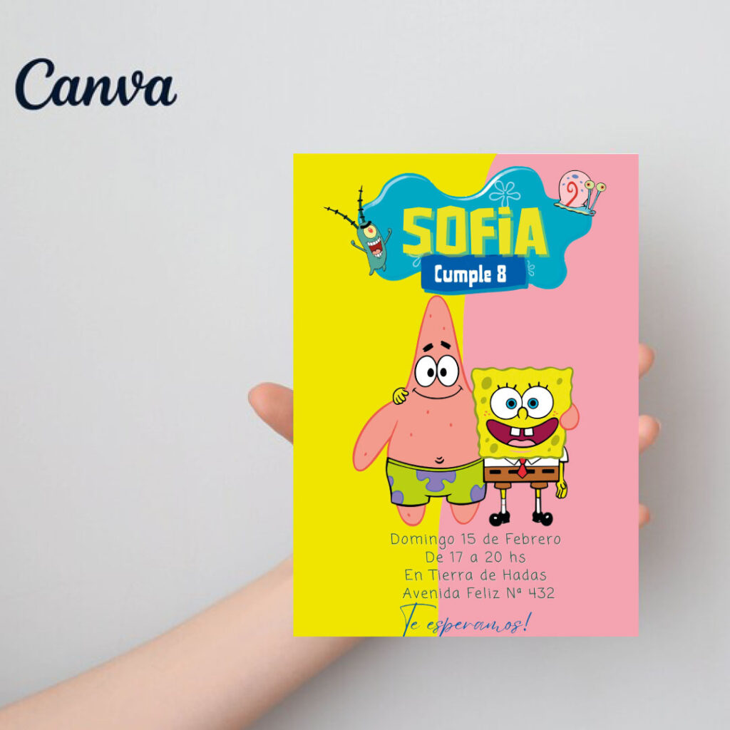 Invitacion Bob Esponja y Patricio Mod2