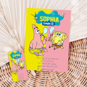Invitacion Bob Esponja y Patricio Mod3