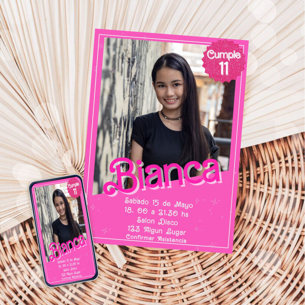 Invitacion Barbie Mod. 3