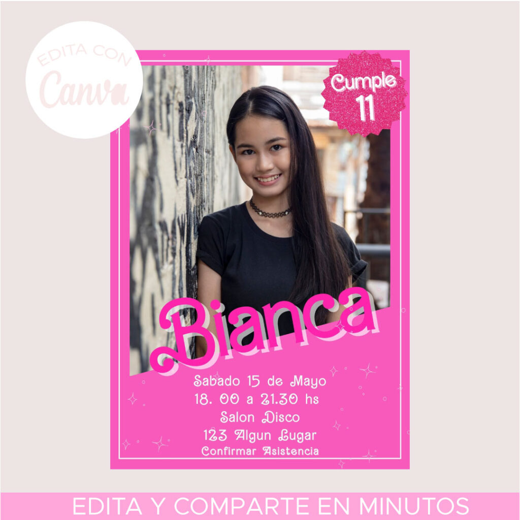 Invitacion Barbie Mod. 3