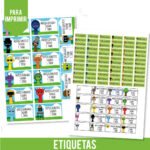 Caratulas y Etiquetas Escolares Sprunkis