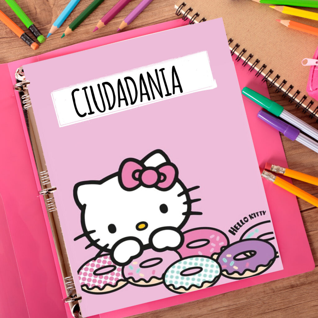 Caratulas y Etiquetas Escolares Hello Kity