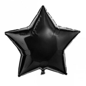 Globo Estrella Negro 45 cm