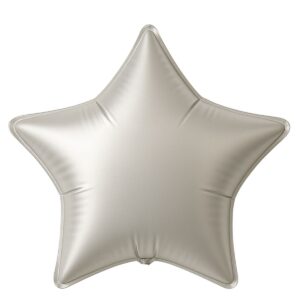 Globo Estrella Plateada Satinada 45 cm