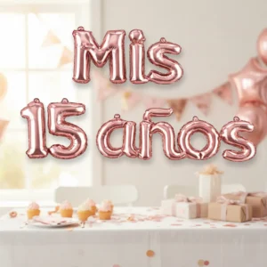 GLOBO MIS 15 AÑOS ROSE GOLD
