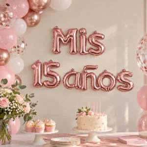 GLOBO MIS 15 AÑOS ROSE GOLD