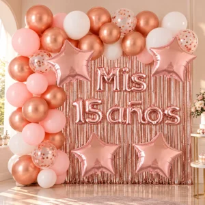 COMBO MIS 15 AÑOS ROSE GOLD