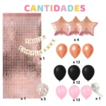 COMBO SHIMMER ROSE GOLD Y NEGRO