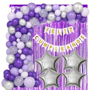 50 ART VIOLETA Y PLATEADO
