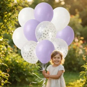 SET 20 GLOBOS LILA