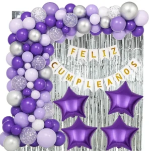 COMBO 50 ART PLATEADO Y VIOLETA