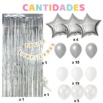 COMBO 50 ART PLATEADO Y BLANCO