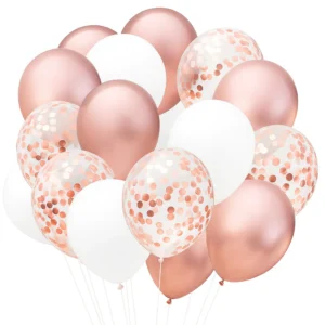 SET 20 GLOBOS ROSE GOLD