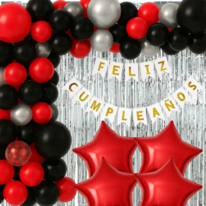 50 ART PLATEADO Y ROJO
