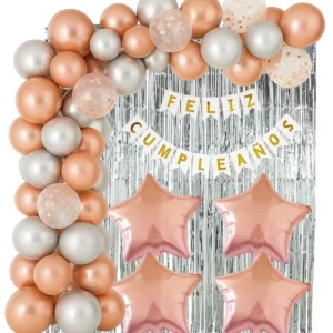COMBO 50 ART PLATEADO Y ROSE GOLD